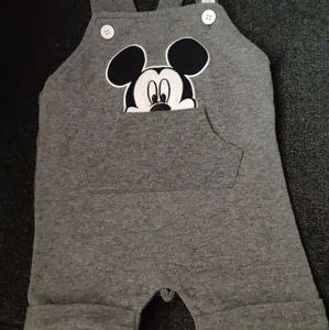 Disney Mickey mouse short overalls 3/6 months